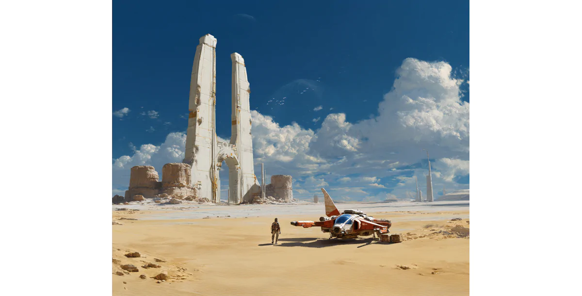 青空と白い砂漠の神秘