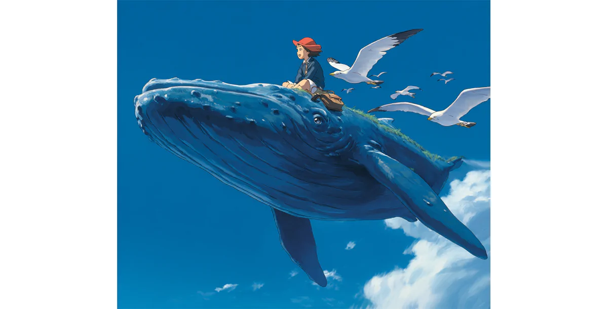 空を舞う幻想の鯨と少女の冒険